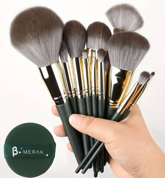 ( 0 )  VARIOUS SIZE 14 PIECE MAKEUP BRUSH SET